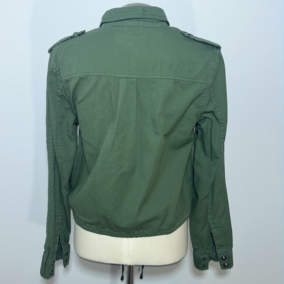 Blank NYC Lightweight Green Utility Jacket with Tie Waist Size M - Picture 3 of 9